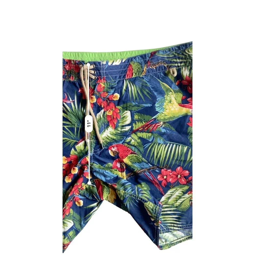 Polo Ralph Lauren Mens 7-1/4-Inch Classic-Fit Swim Trunks Size 38 Parrot Tropics